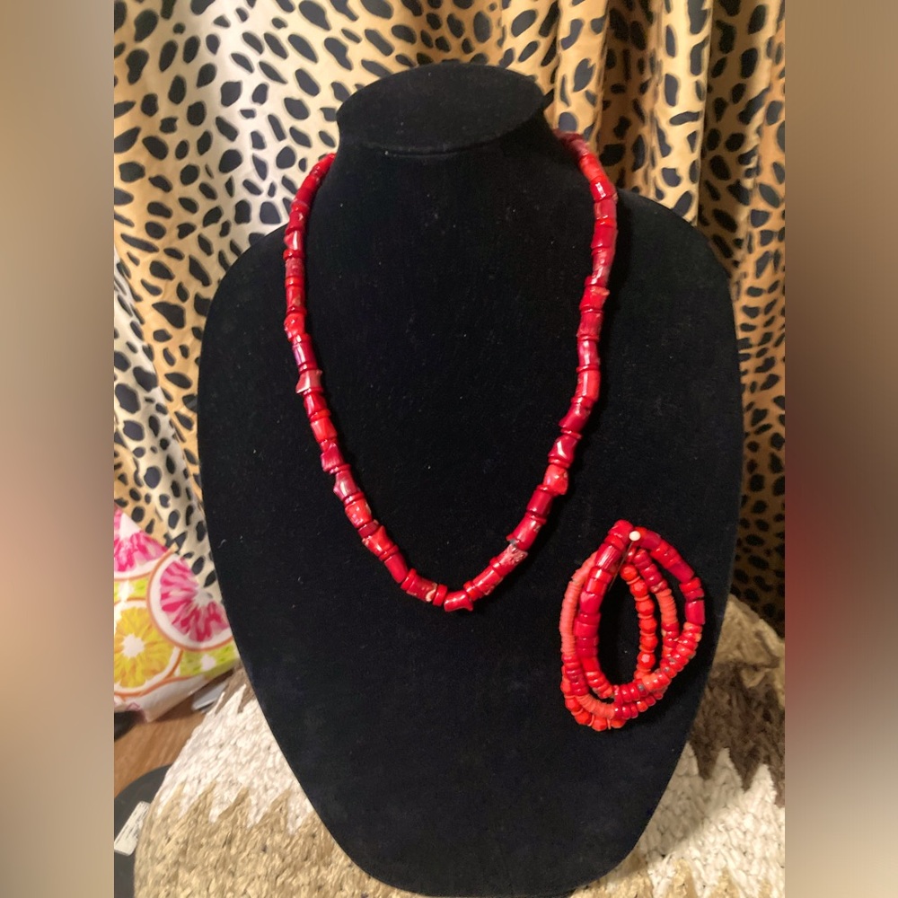 Man’s red choker